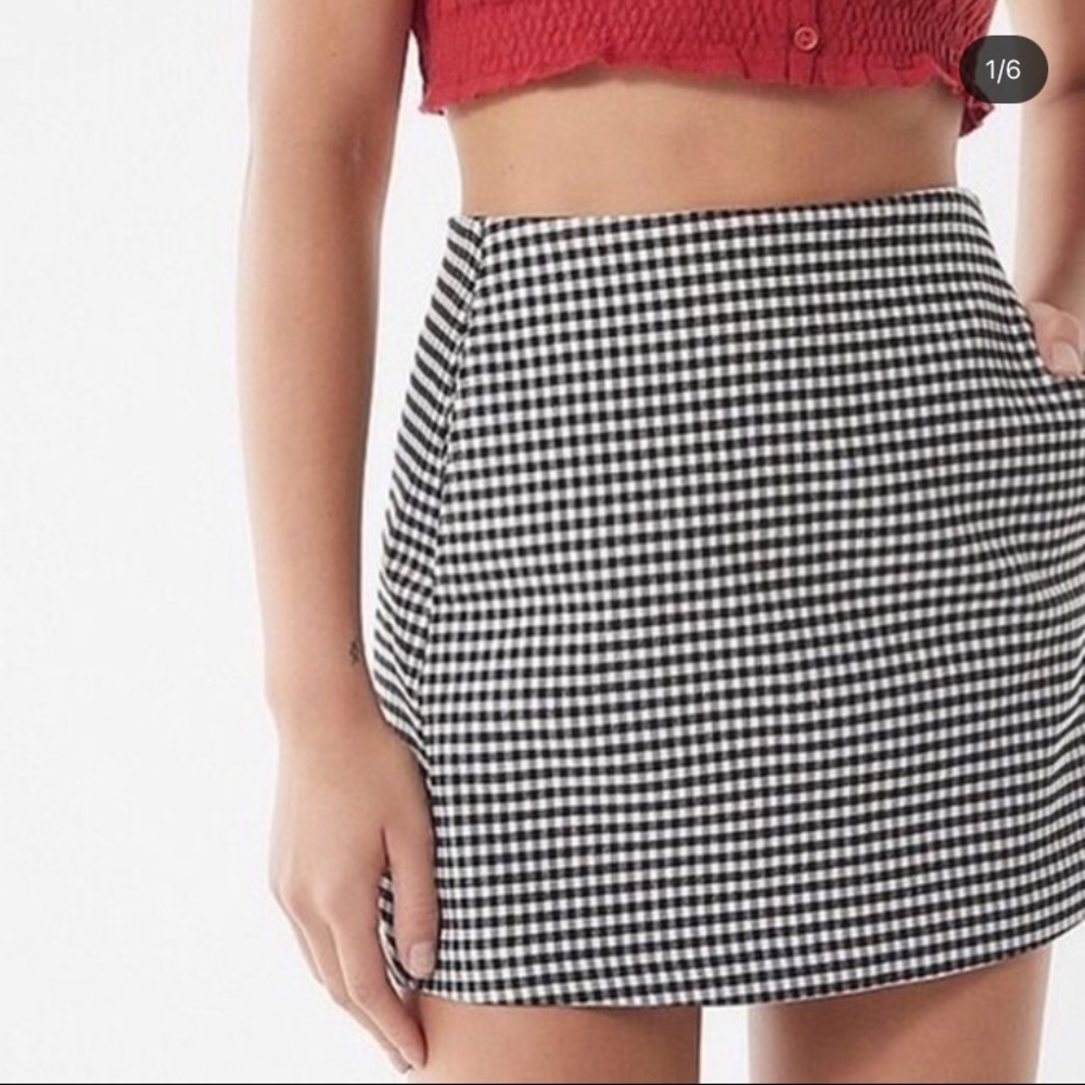 UO Gingham Mini Skirt